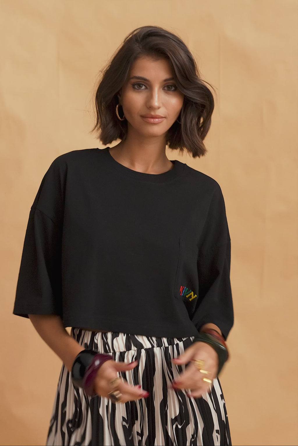 karavan clothing fashion fall winter 25 homecoming krvn collection mara crop top black