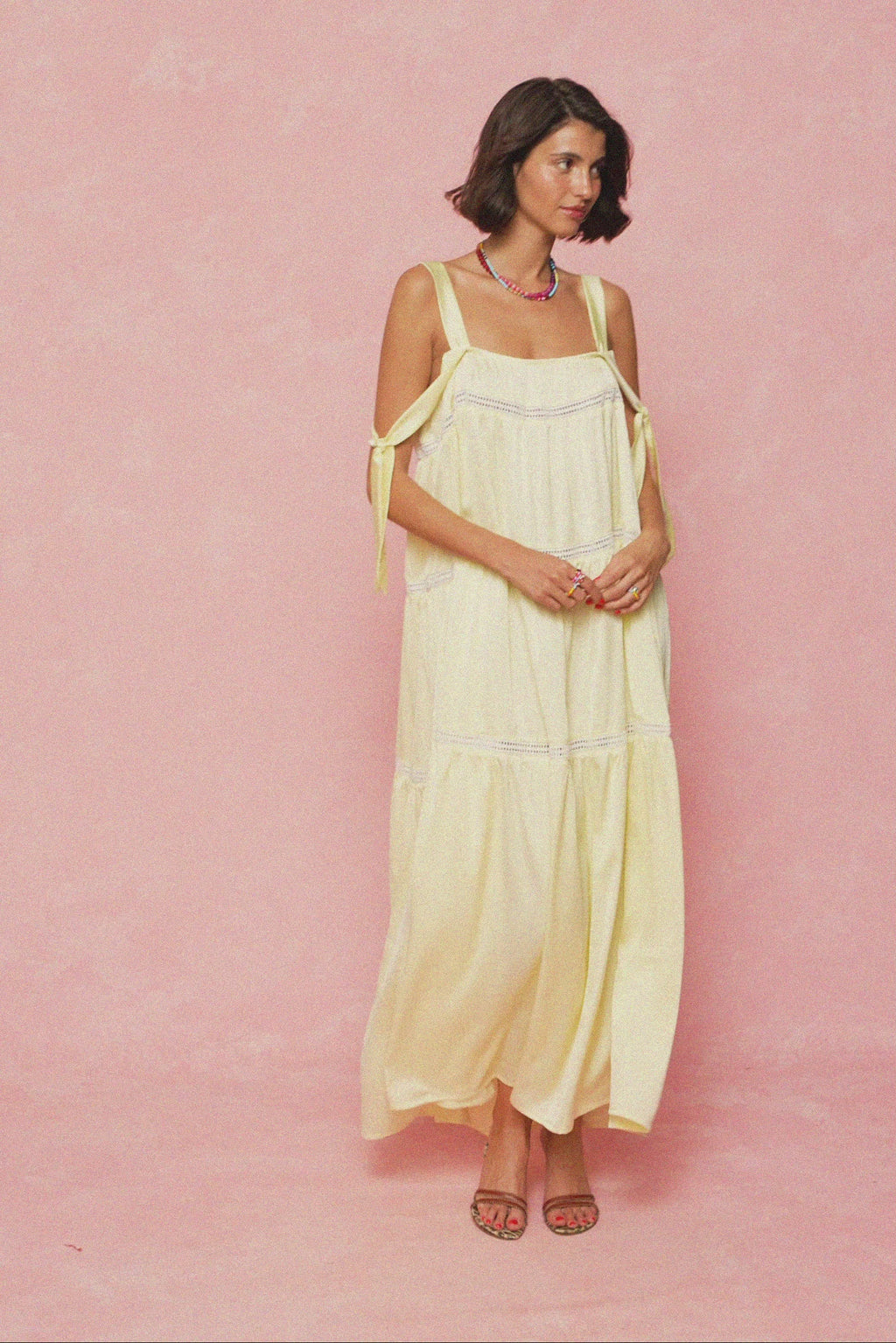 karavan clothing fashion spring summer 26 nai weekendwear collection rosewater dress yellow