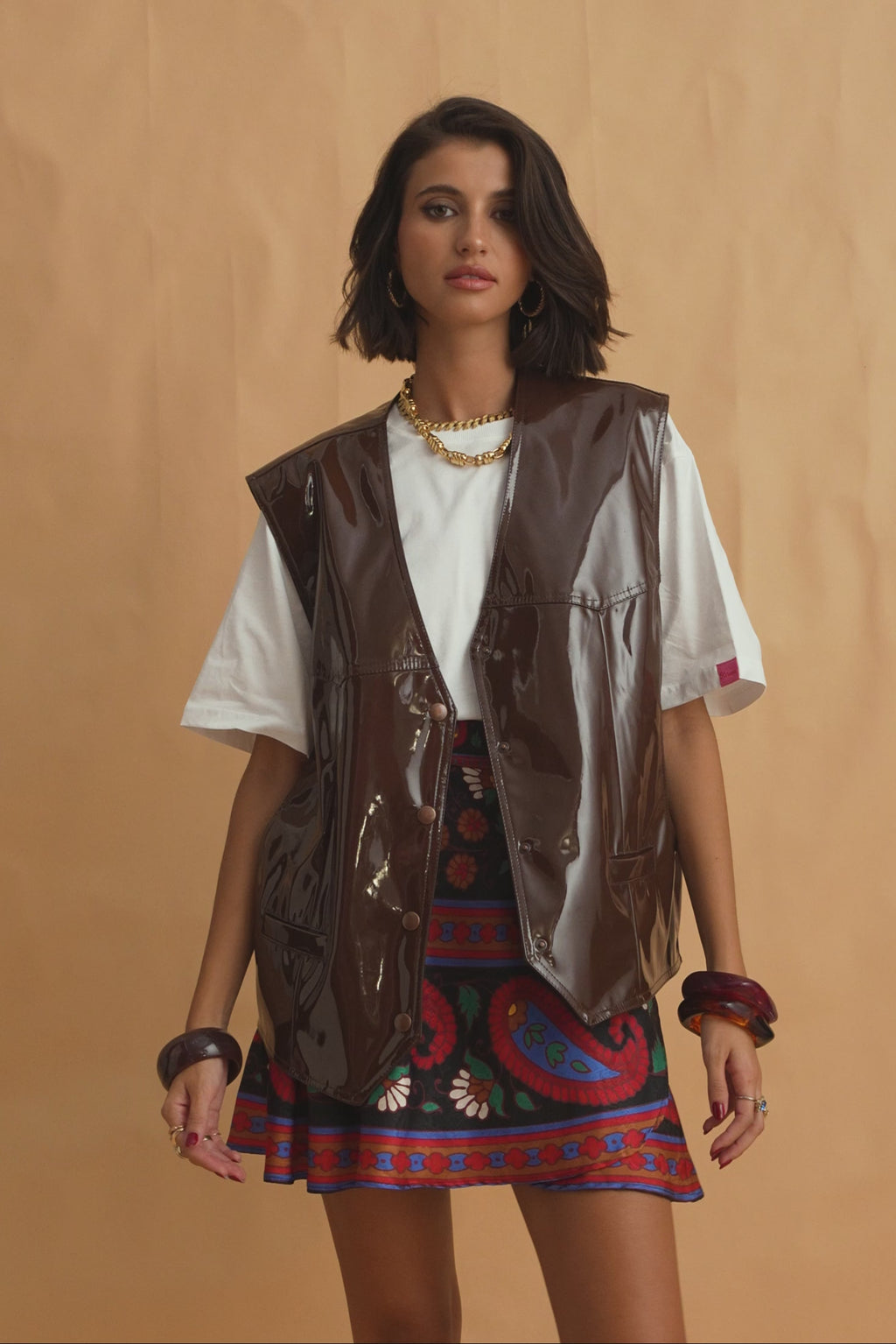 karavan clothing fashion fall winter 25 homecoming collection aella vest brown