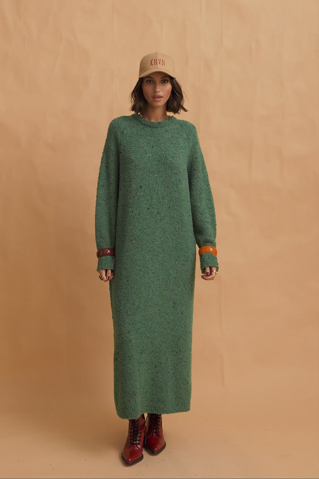karavan clothing fashion fall winter 25 homecoming collection lorena knitted dress mint