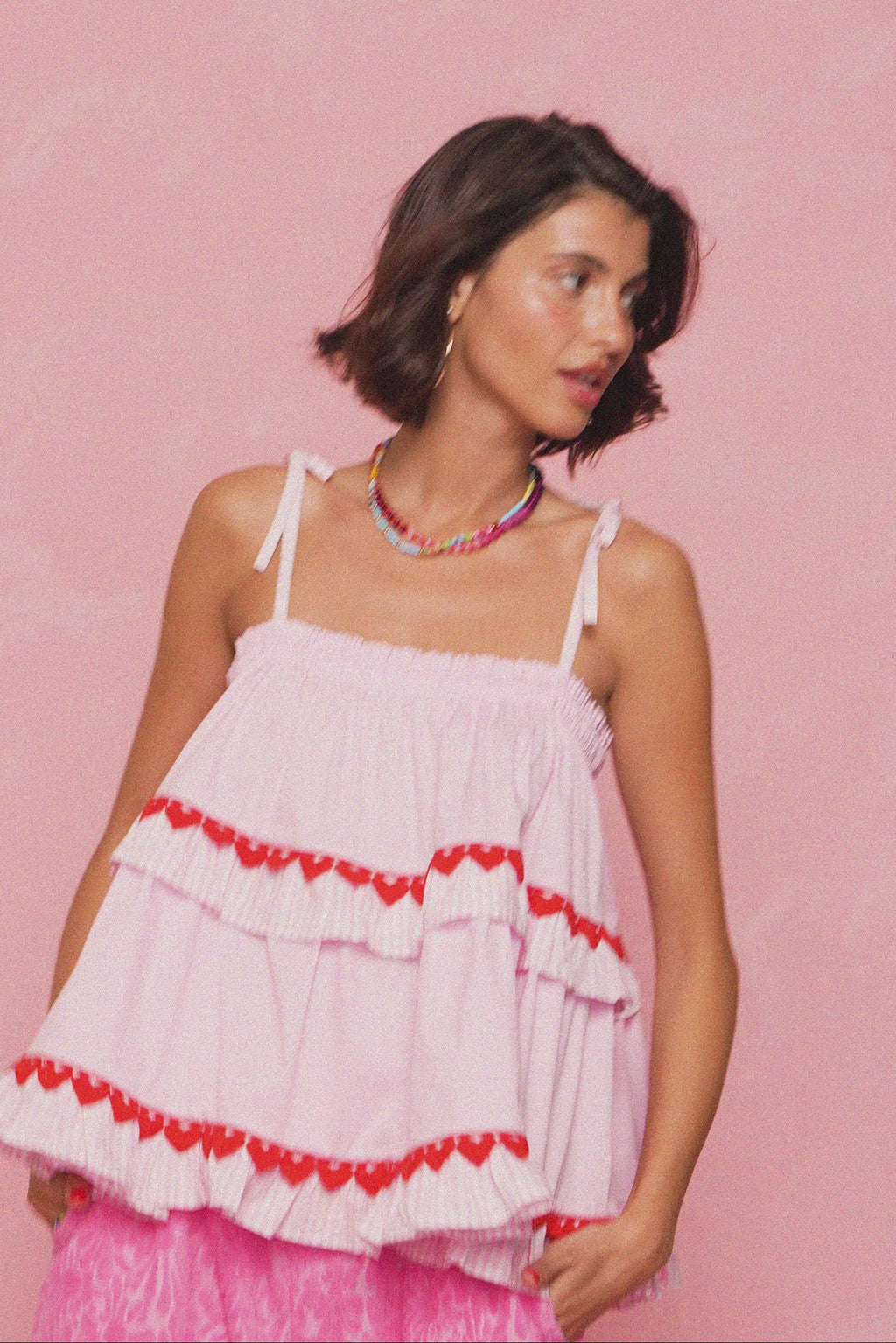 karavan clothing fashion spring summer 26 nai weekendwear collection lovie top pink red hearts