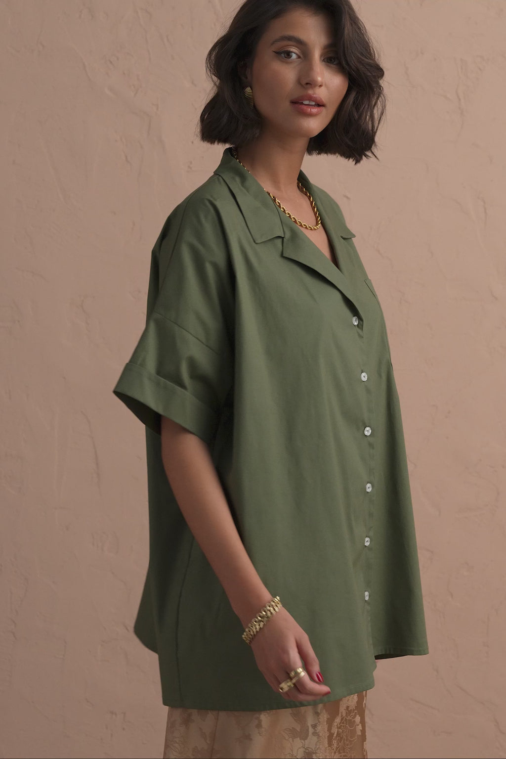 karavan clothing fashion spring summer 25 krvn yolanda shirt khaki