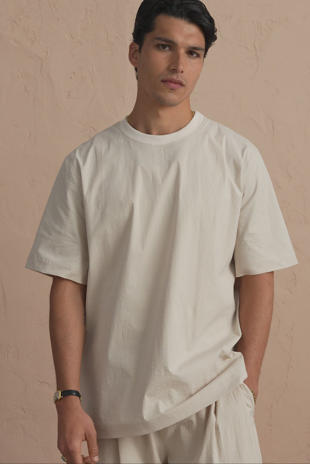 karavan clothing tosa kalokairia spring summer 25 men collection lincoln tee ivory