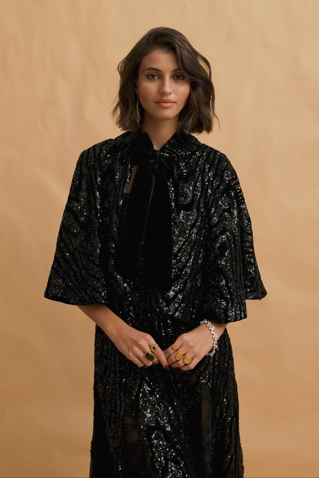 karavan clothing fashion fall winter 25 krvn homecoming collection saori cape black