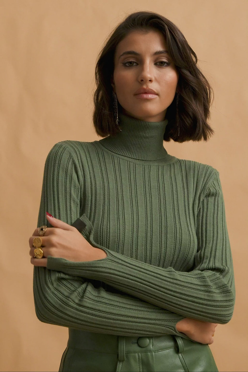 karavan clothing fashion fall winter 25 homecoming krvn collection velma knitted top khaki