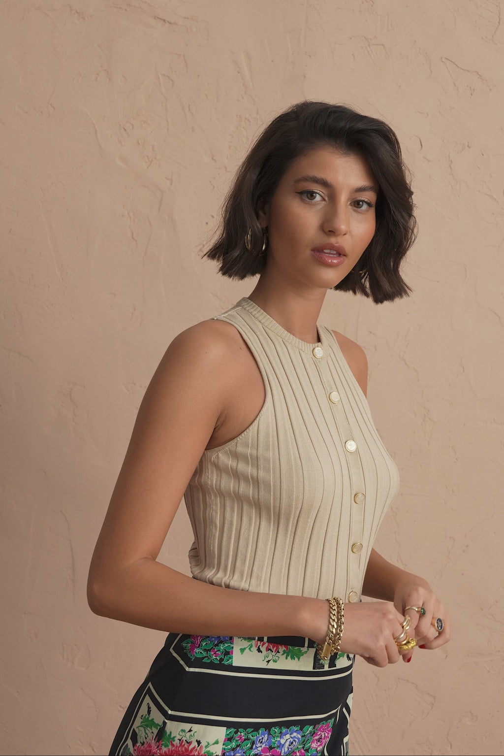 karavan clothing fashion spring summer 25 nicolina knitted top beige