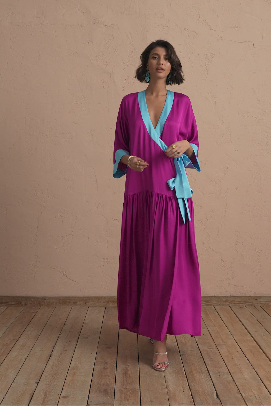 karavan clothing fashion spring summer 25 patricia dress magenta ciel