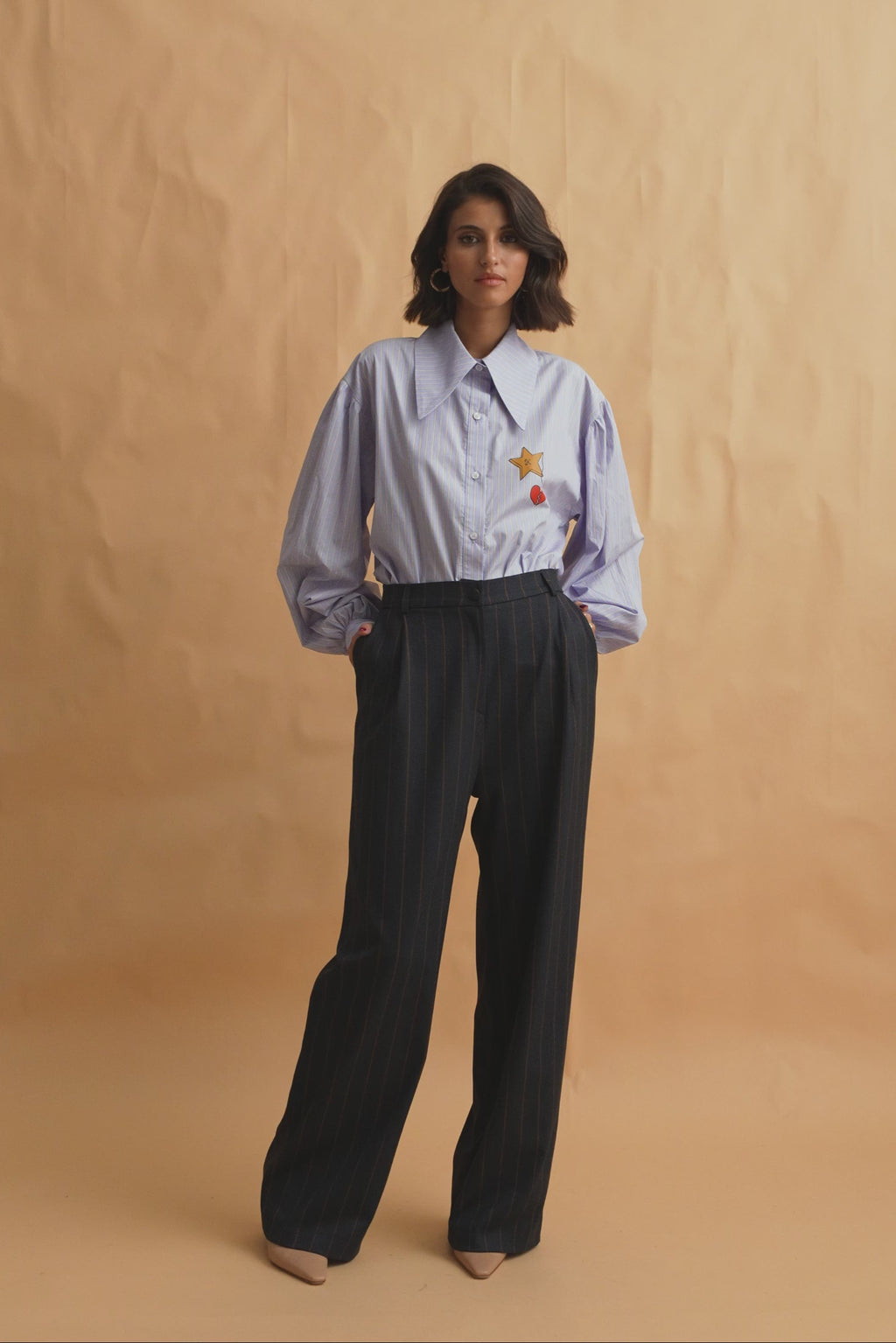 karavan clothing fashion fall winter 25 homecoming collection brande trousers blue red stripes