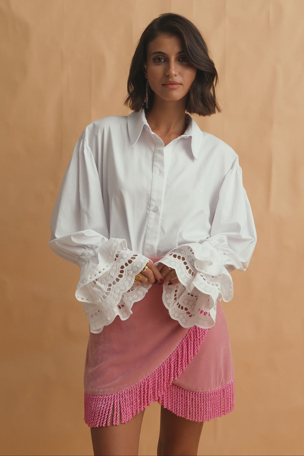 karavan clothing fashion fall winter 25 homecoming collection teresa mini skirt pink