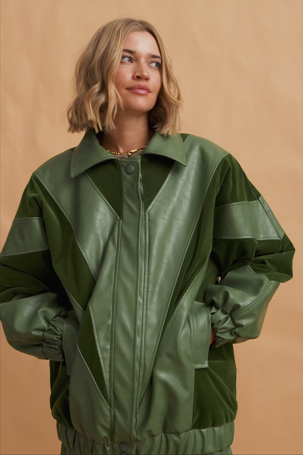 karavan clothing fashion fall winter 25 krvn homecoming collection lorraine jacket green
