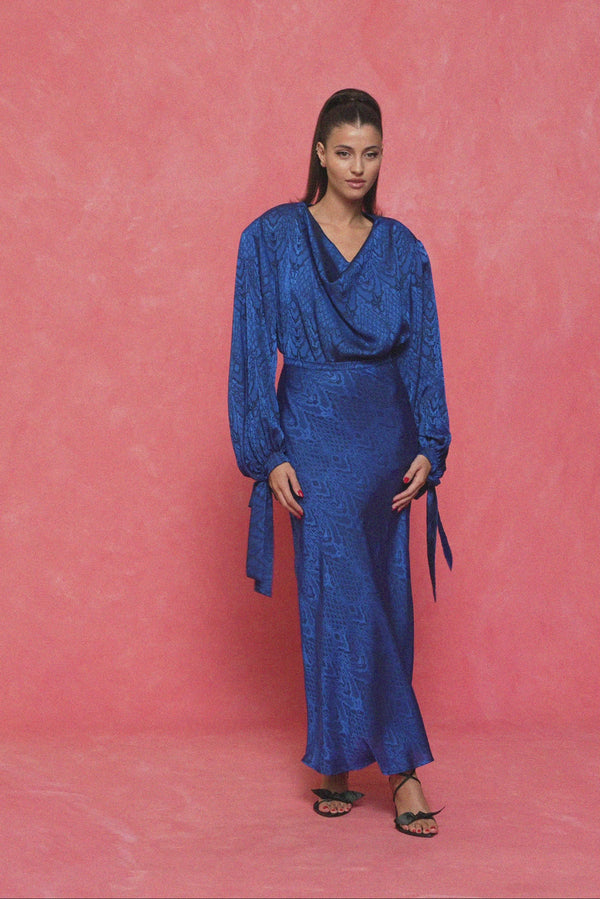 karavan fall winter 26' collection wanda skirt blue