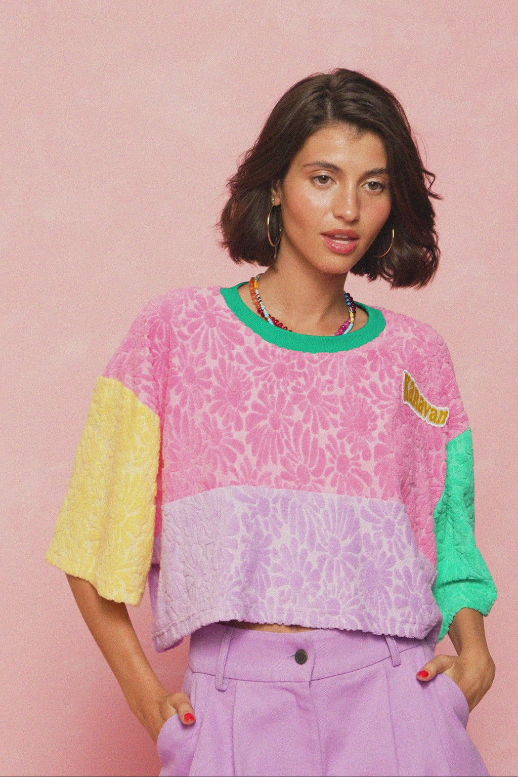 karavan clothing fashion spring summer 26 nai weekendwear collection jessica crop top pink lilac yellow