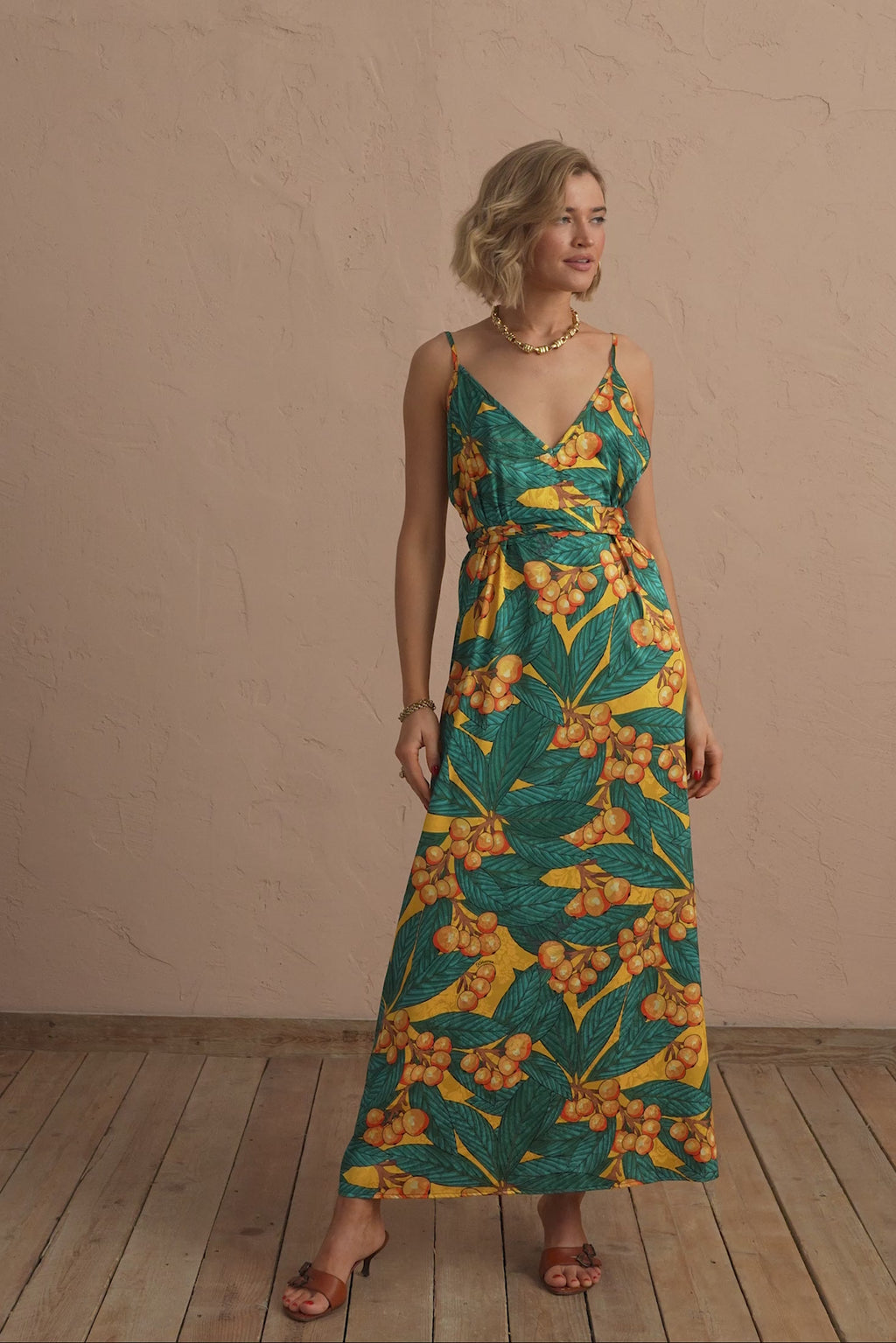 karavan clothing fashion spring summer 25 nora dres loquats tangerine