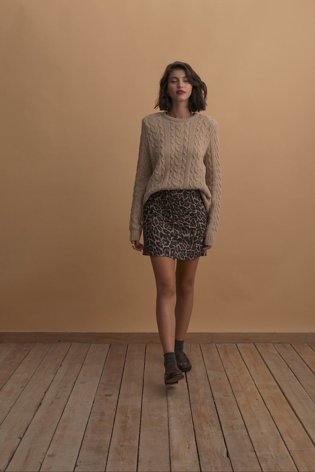 karavan clothing fashion well i did fall winter 24 25 gisela skirt leopard