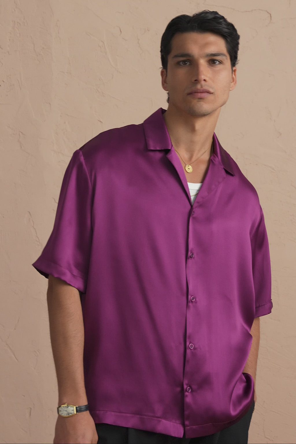 karavan clothing tosa kalokairia spring summer 25 men collection brandon shirt burgundy