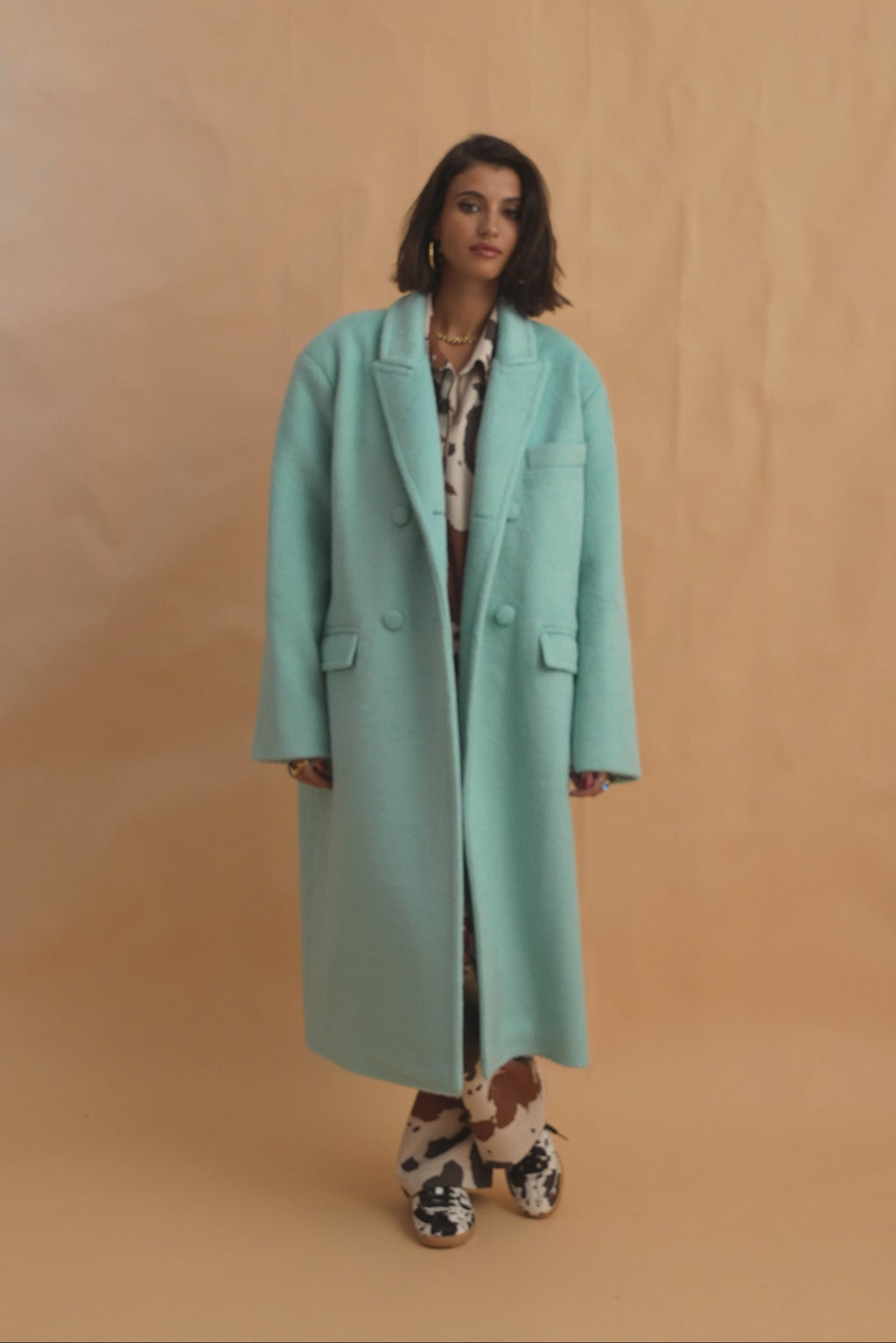 karavan clothing fashion fall winter 25 homecoming collection courtney coat mint