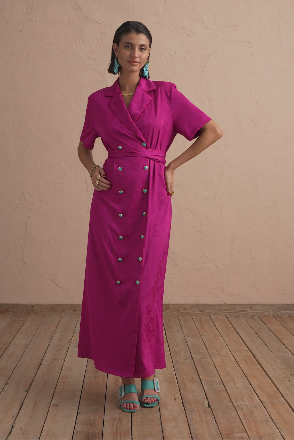 karavan clothing fashion spring summer 25 krvn pierina dress magenta