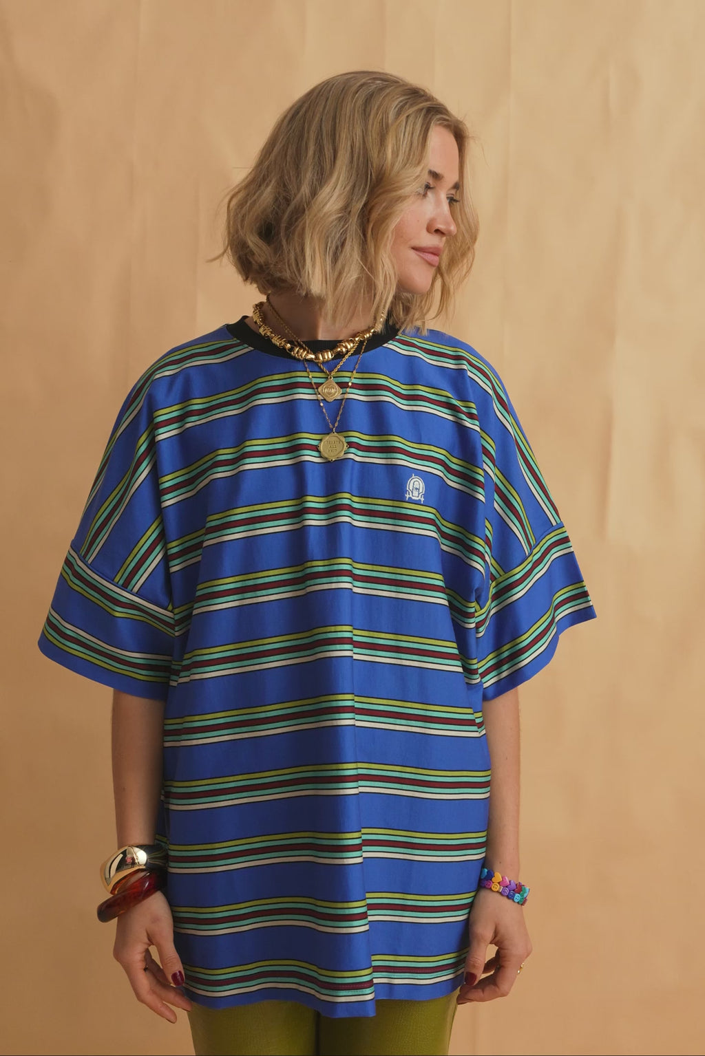 karavan clothing fashion fall winter 25 homecoming collection aggie tee blue stripes