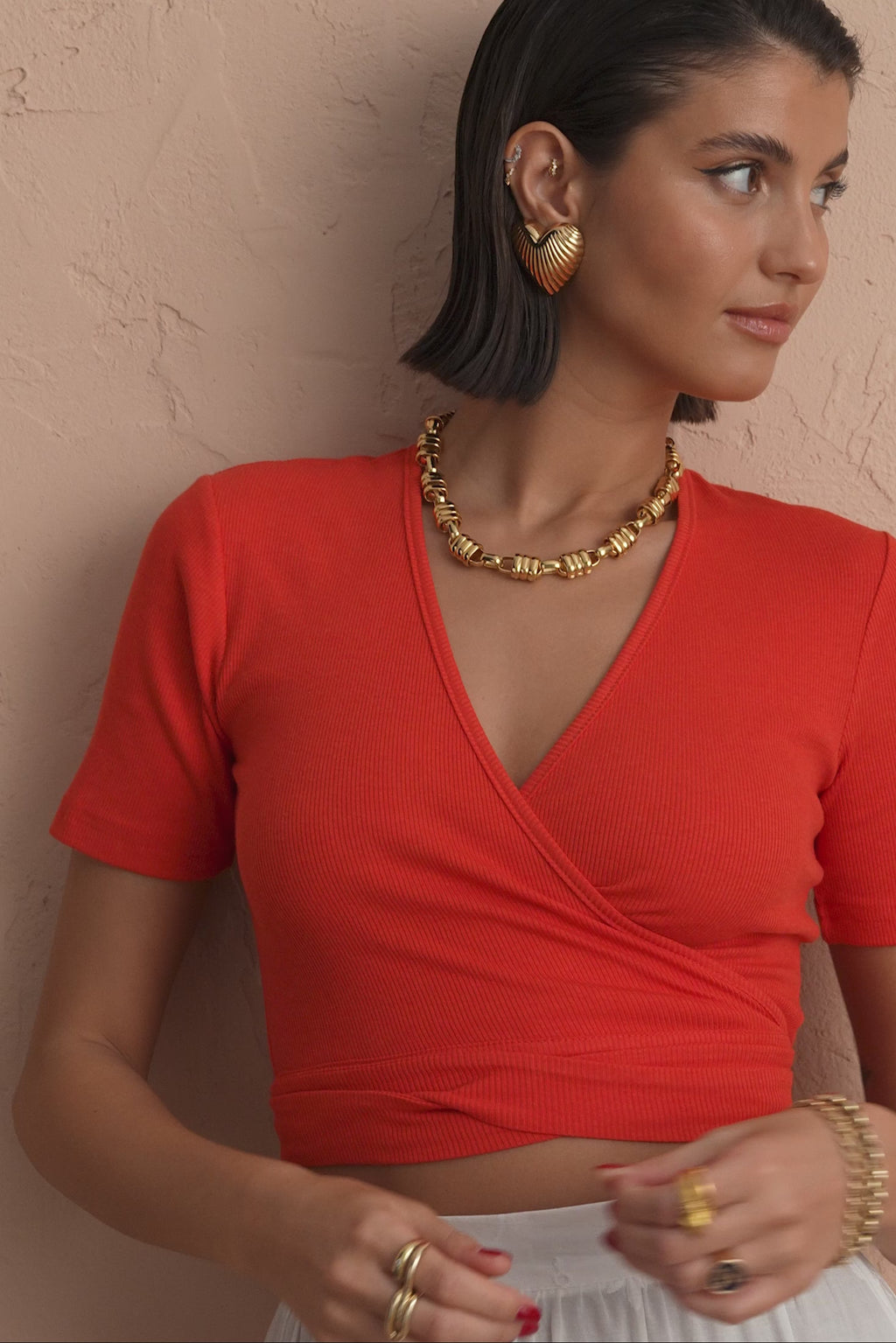 karavan clothing fashion spring summer 25 krvn adelina top red