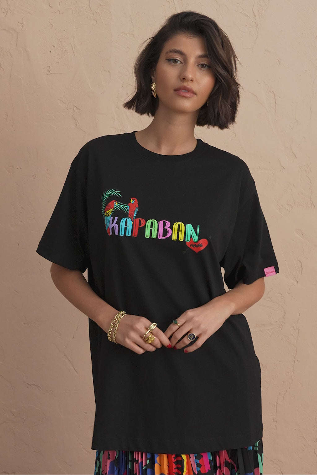 karavan clothing fashion spring summer 25 dino tee parrots black