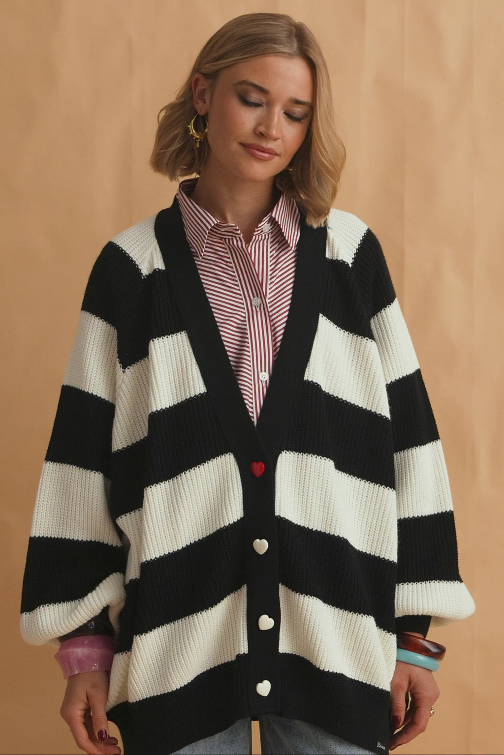 karavan clothing fashion fall winter 25 homecoming collection janice cardigan black ivory