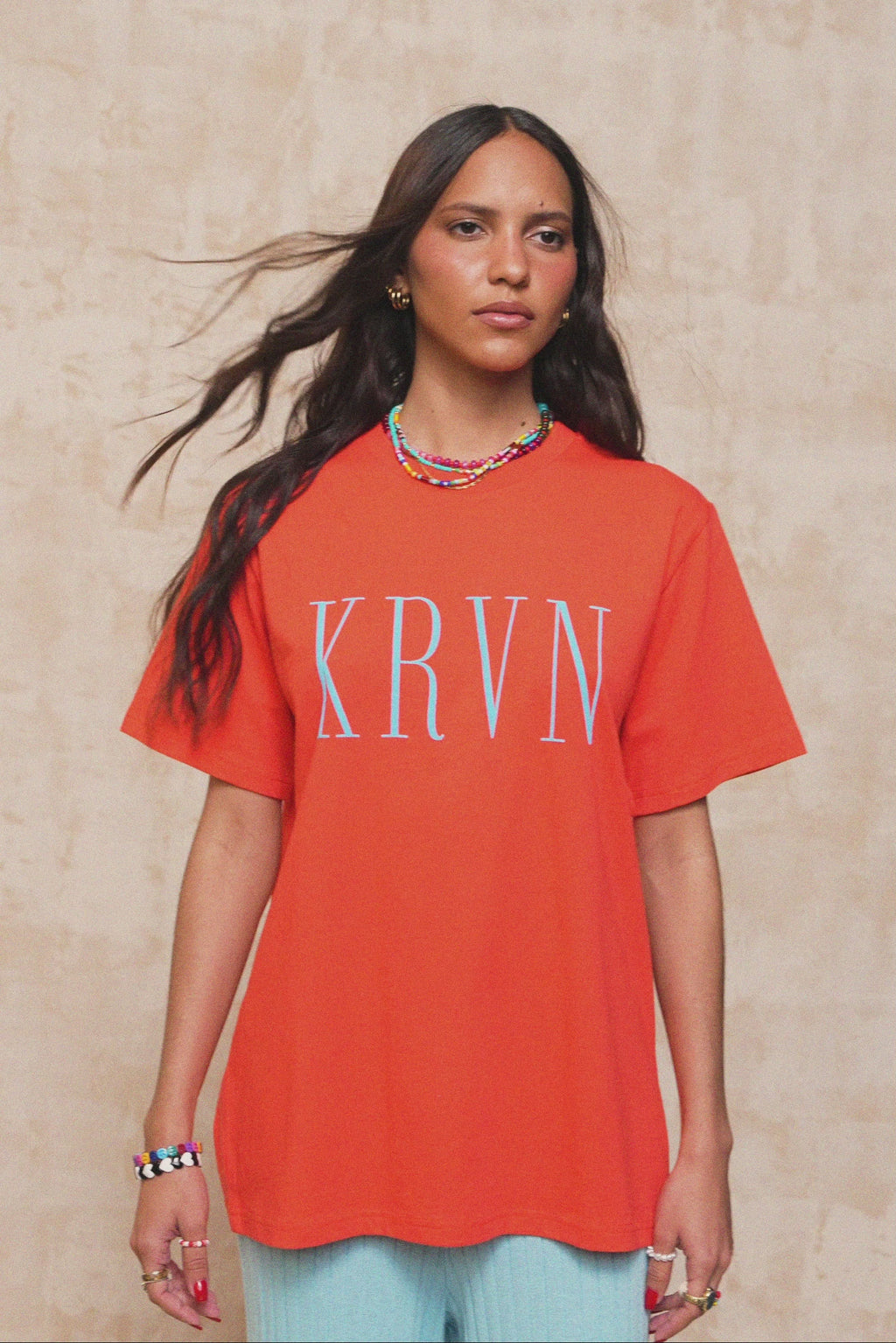 karavan clothing fashion krvn spring summer 26 nai collection reem tee tomato red