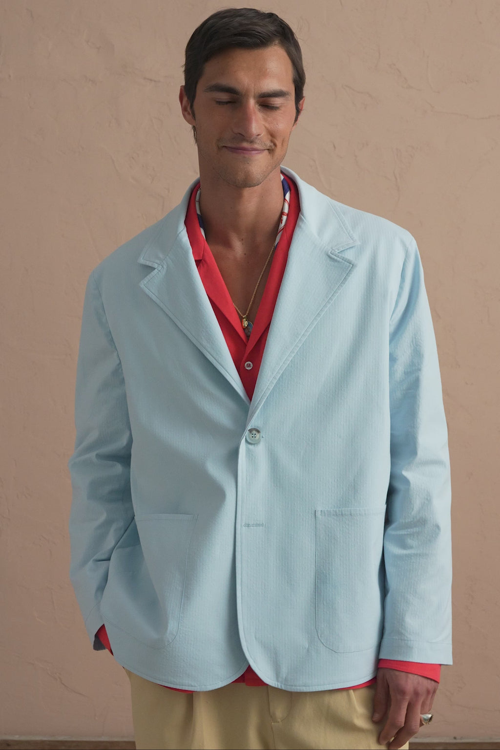 karavan clothing tosa kalokairia spring summer 25 men collection samuel blazer ciel