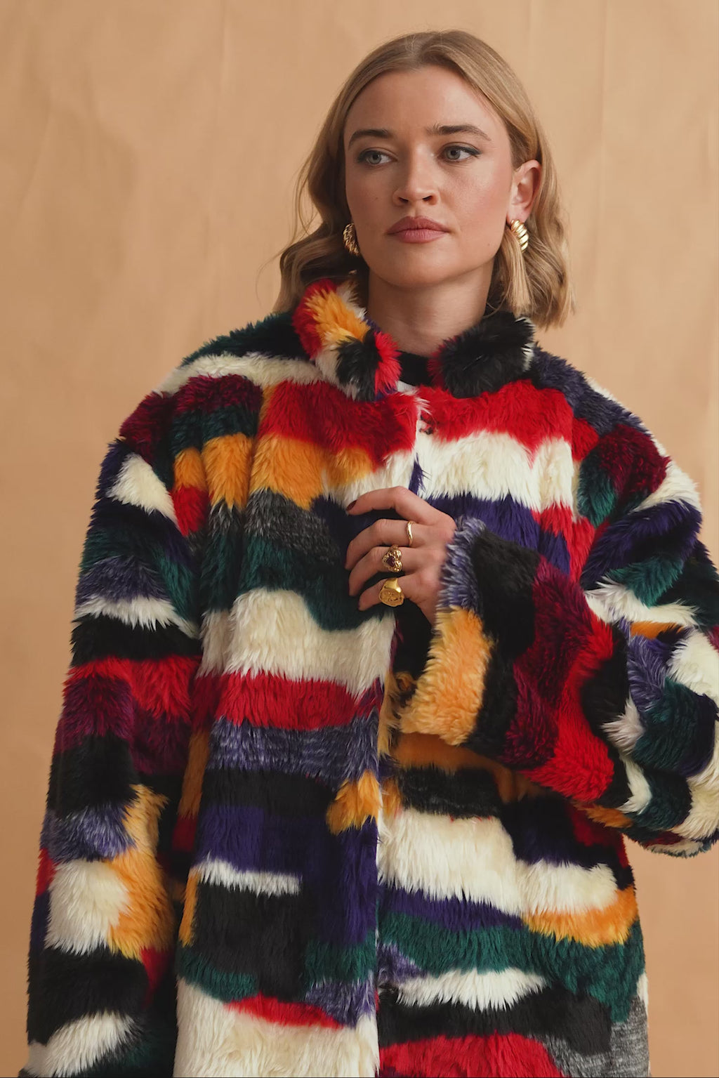 karavan clothing fashion fall winter 25 homecoming collection argie coat multicolor