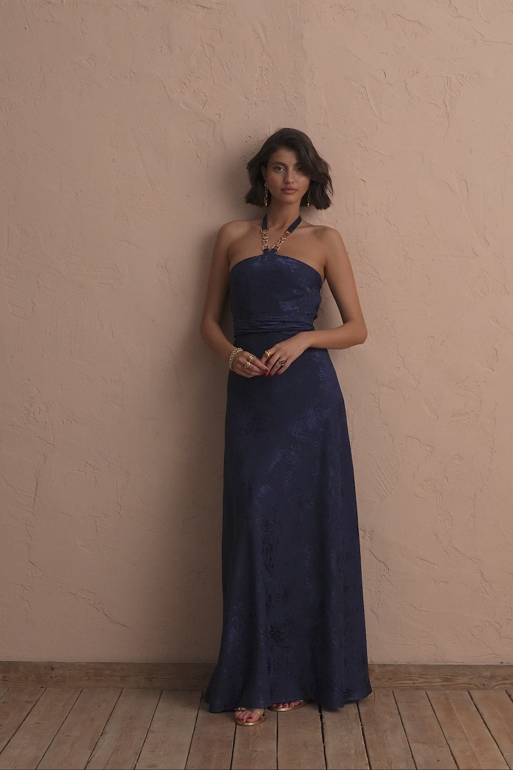 karavan clothing fashion spring summer 25 krvn caroline dress dark blue