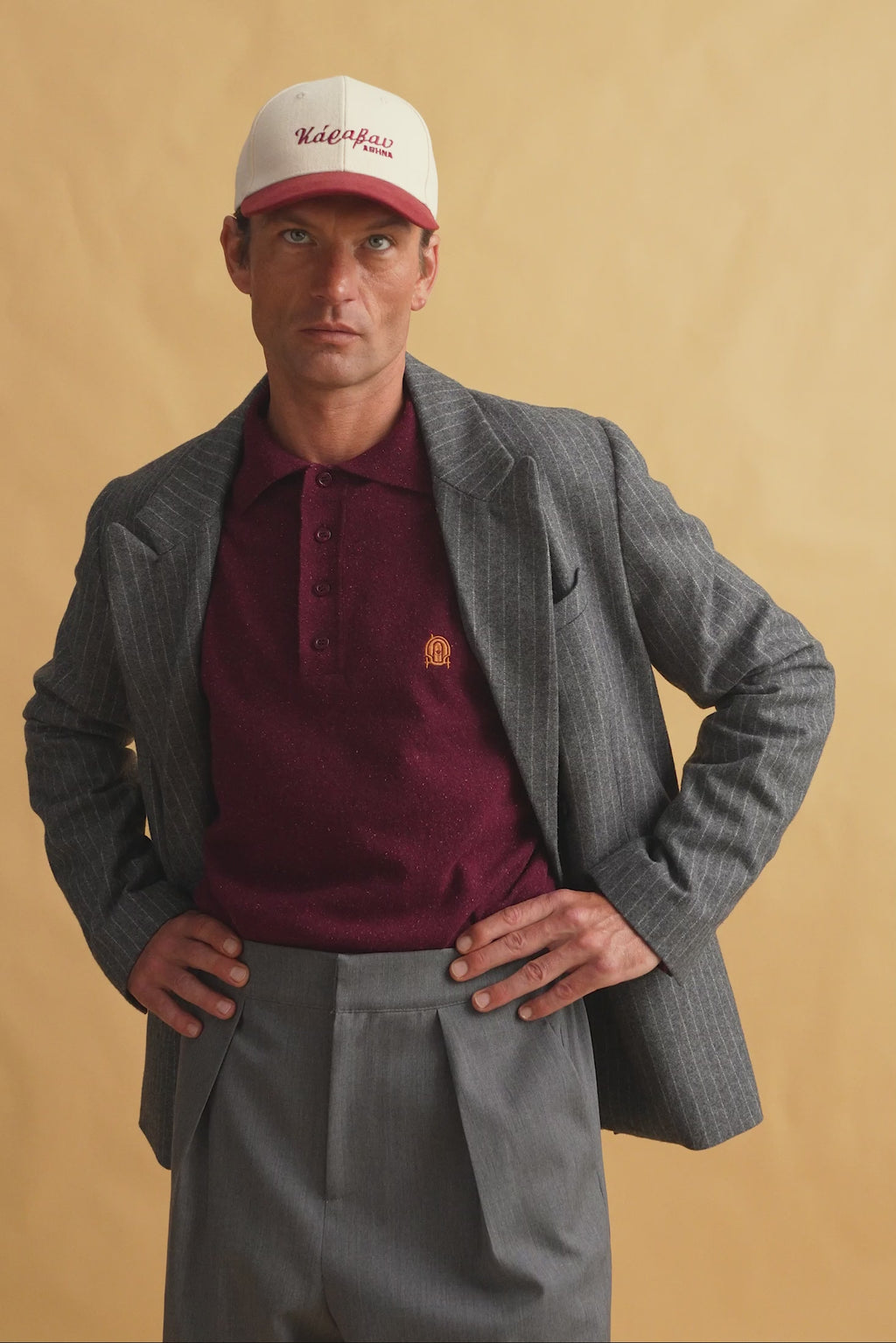 karavan clothing fashion fall winter 25 homecoming men collection benjamin blazer striped grey