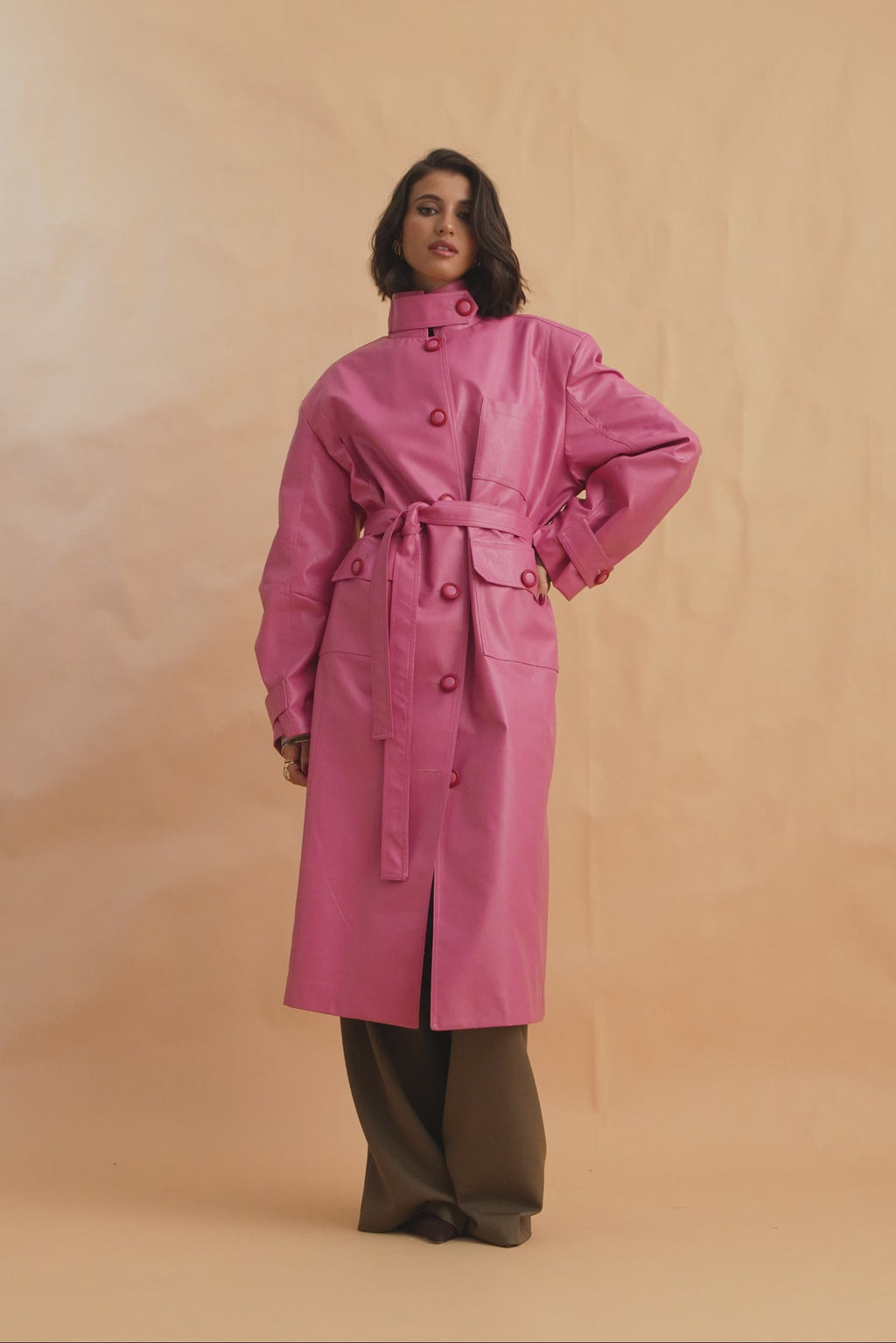 karavan clothing fashion fall winter 25 homecoming collection kirby coat pink