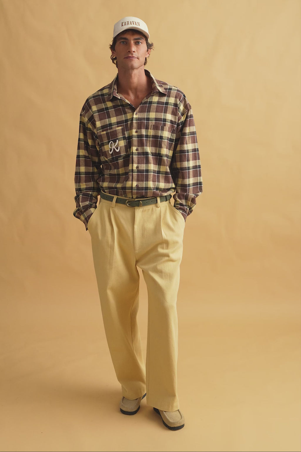 karavan clothing fashion fall winter 25 homecoming men collection eliot trousers butter