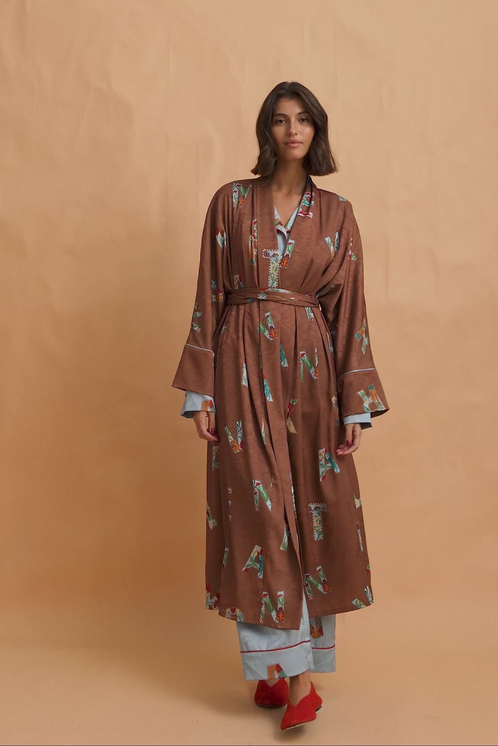 karavan clothing fashion fall winter 25 homecoming homeware collection letters robe brown