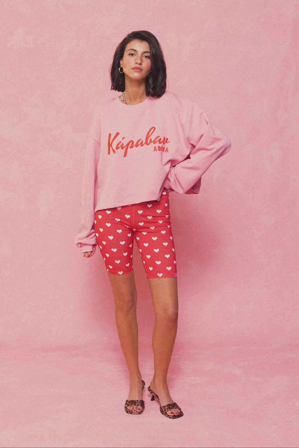 karavan clothing fashion spring summer 26 nai collection irma bier shorts polka hearts red