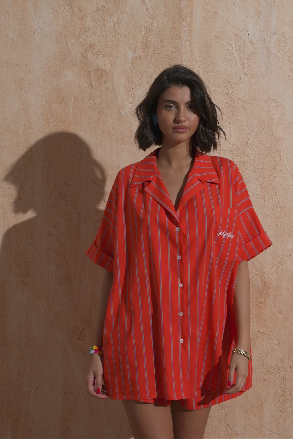 karavan clothing fashion spring summer 25 weekendwear adriana shirt red