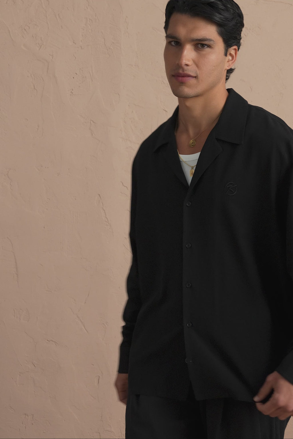 karavan clothing tosa kalokairia spring summer 25 men collection joao shirt black