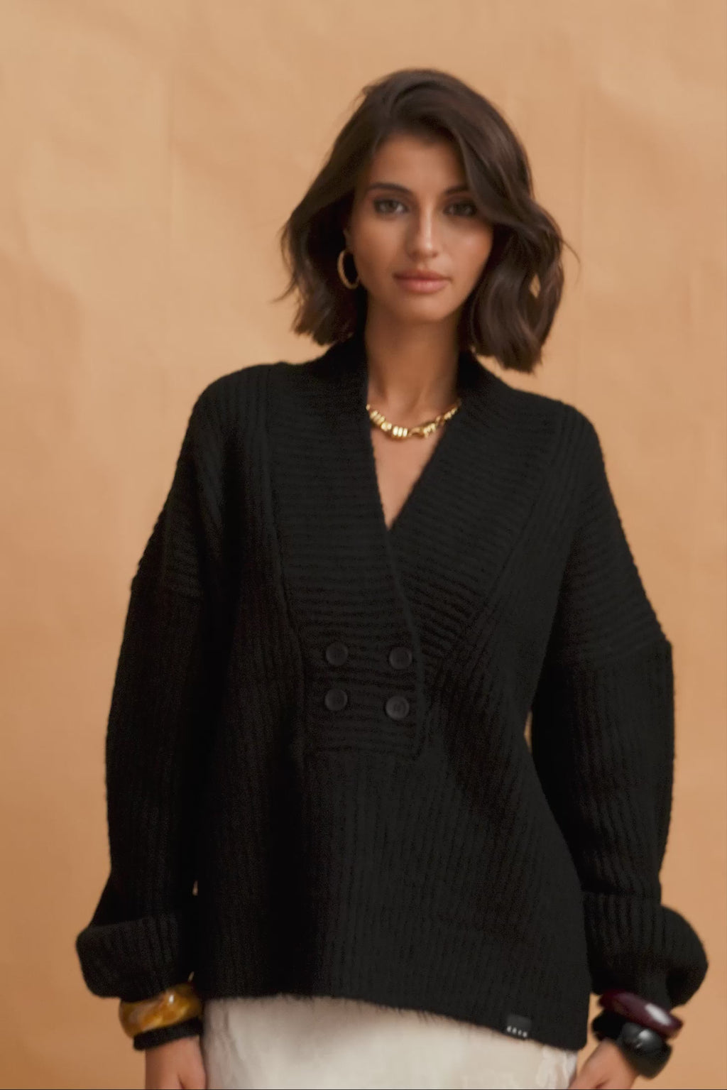 karavan clothing fashion fall winter 25 homecoming krvn collection harper knitted sweater black