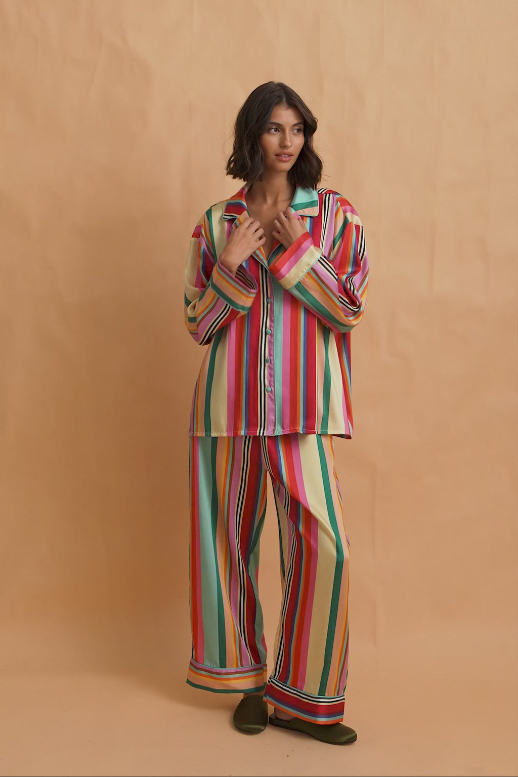 karavan clothing fashion fall winter 25 homecoming homeware collection multicolor stripes pants