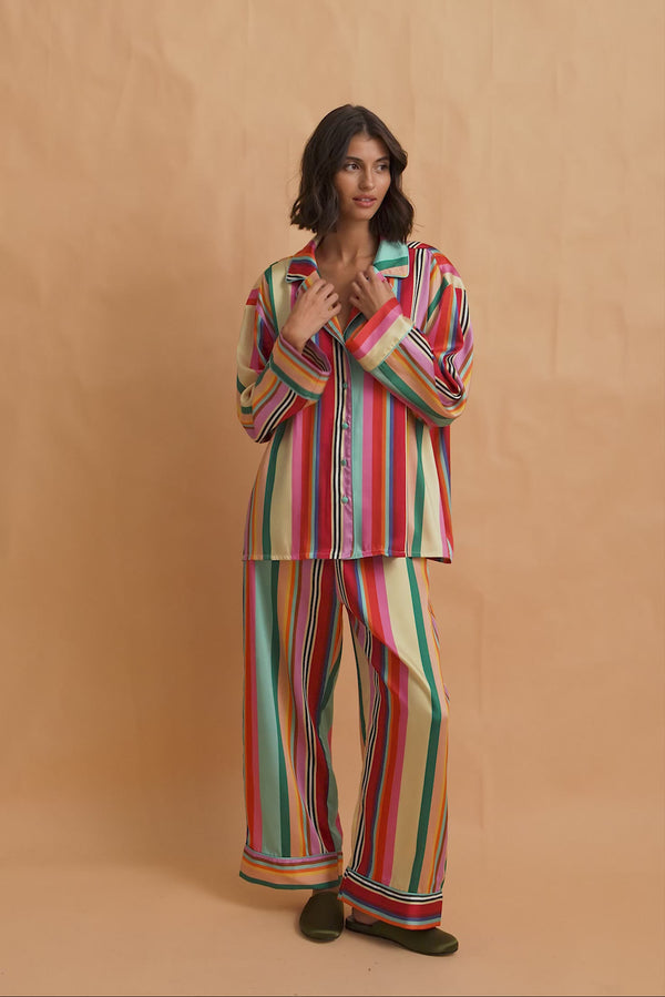 karavan clothing fashion fall winter 25 homecoming homeware collection multicolor stripes pants