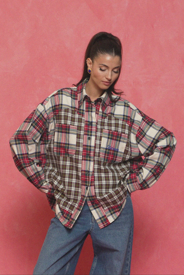 karavan fall winter 26' collection ava shirt  red checked