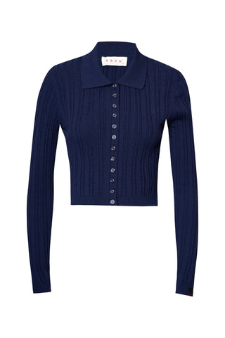 karavan clothing fashion fall winter 25 homecoming krvn collection quincy knitted top blue