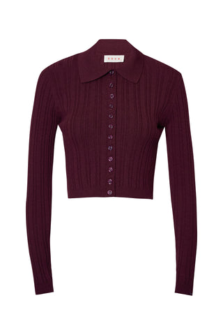 karavan clothing fashion fall winter 25 homecoming krvn collection quincy knitted top bordeaux