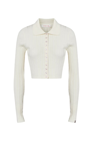 karavan clothing fashion fall winter 25 homecoming krvn collection quincy knitted top ivory
