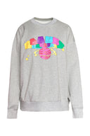 karavan loungewear planet fall winter 26' collection rainbow sweater grey