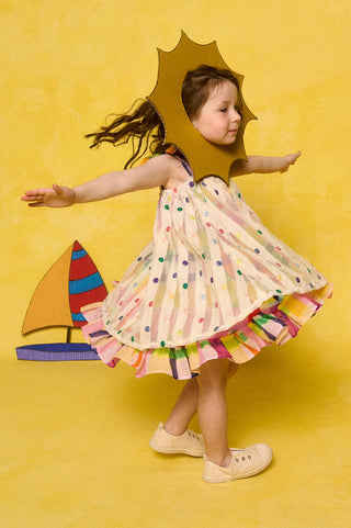karavan clothing fashion spring summer 26 rookies collection rapunzel dress checked yellow magenta green
