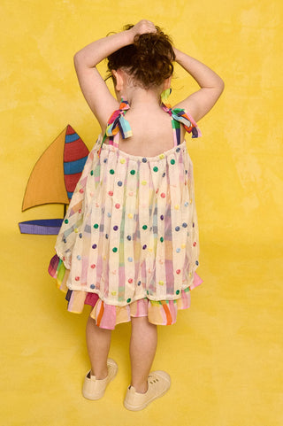 karavan clothing fashion spring summer 26 rookies collection rapunzel dress checked yellow magenta green