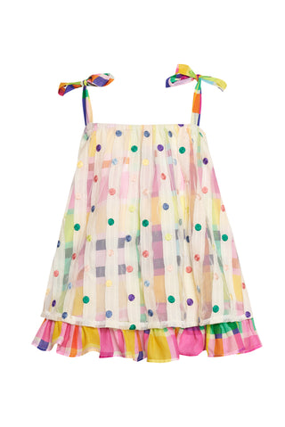 karavan clothing fashion spring summer 26 rookies collection rapunzel dress checked yellow magenta green
