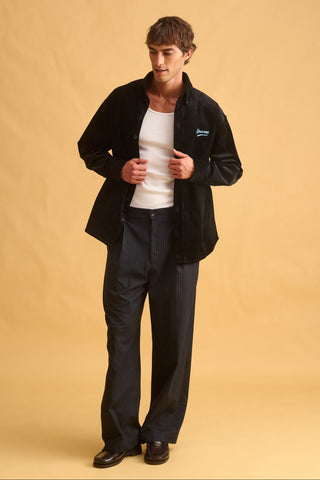 karavan clothing fashion fall winter 25 homecoming men collection raul trousers black stripes