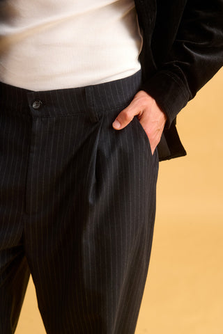 karavan clothing fashion fall winter 25 homecoming men collection raul trousers black stripes