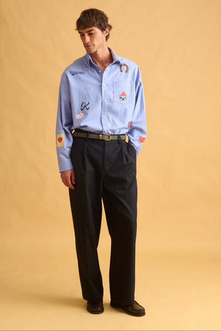 karavan clothing fashion fall winter 25 homecoming men collection raul trousers black stripes